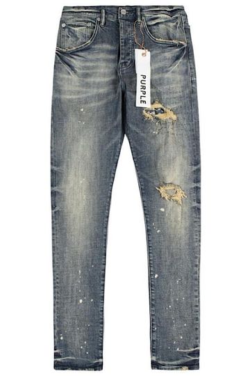 PURPLE BRAND DROPPED FIT JEANS (BANDANA PATCH POCKET INDIGO)