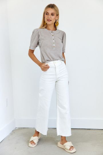 Dione Faded Straight Leg Denim Pants