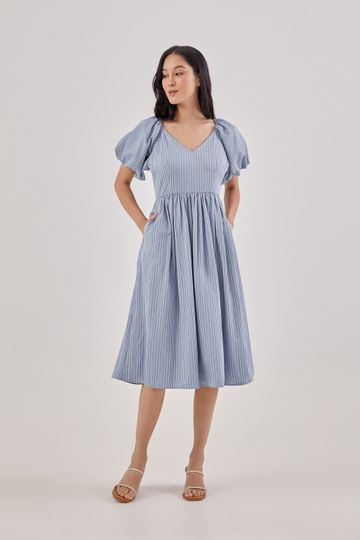 Alora Padded Striped Dress