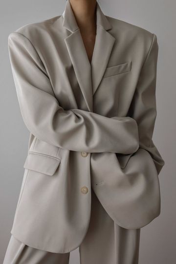 Tansy Oversized Blazer - Beige