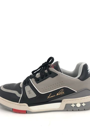 Louis Vuitton Gray Black Trainer Sneakers Size 7