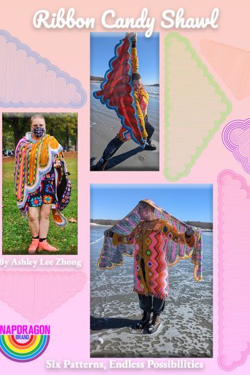 'Ribbon Candy Shawl' Complete E-Book