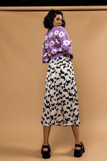 LALA ORIGINAL: It Girl Midi Skirt in Yin & Yang