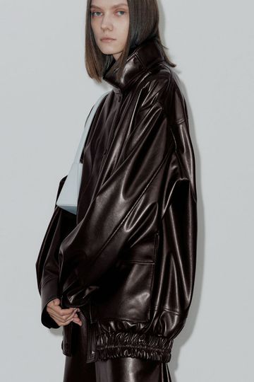 Low Classic Leather Jacket - Dark Brown