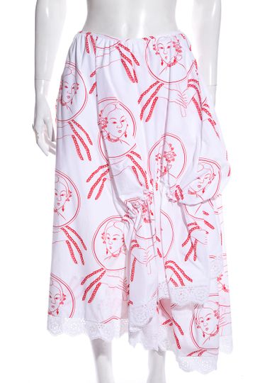 Simone Rocha White & Red Skirt SZ 6