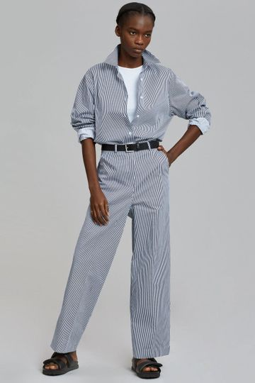 Zakura Pants - Navy Stripe