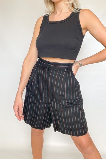 Pinstripe Trouser Shorts