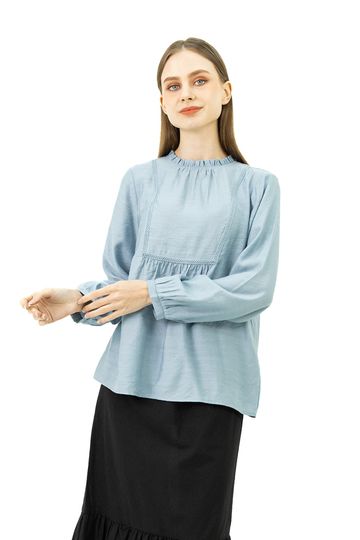 DAISY BY VOIR Ruffles Pleated Top