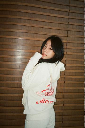 Ha Sisters: Berry Trophy Child Creme Hoodie
