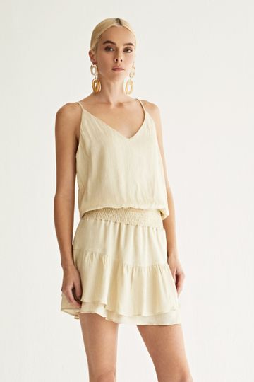 Ruffle Hem Cami Dress