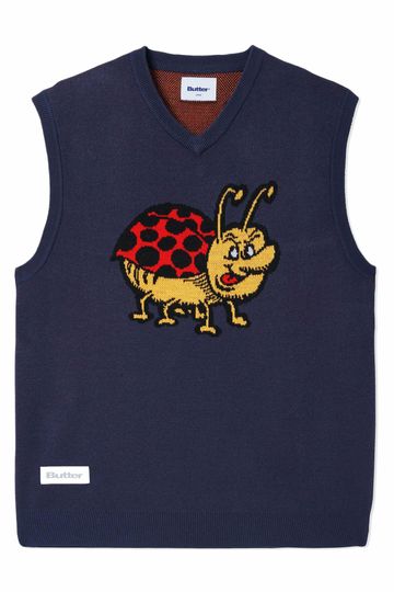Butter Goods Bug Knit Vest (Navy)