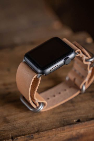 Apple Watch Leather NATO Strap Natural