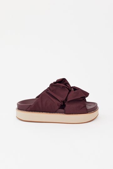 Ganni Ruched Low Platform Sandal