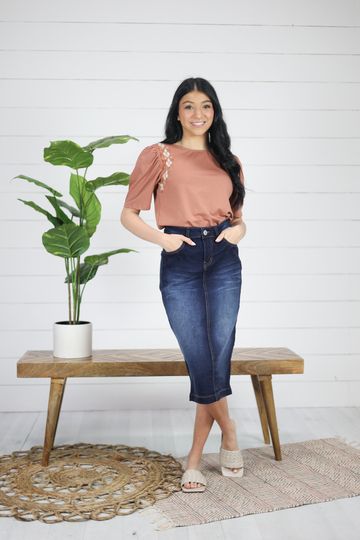 Callum Denim Skirt - Dk. Indigo