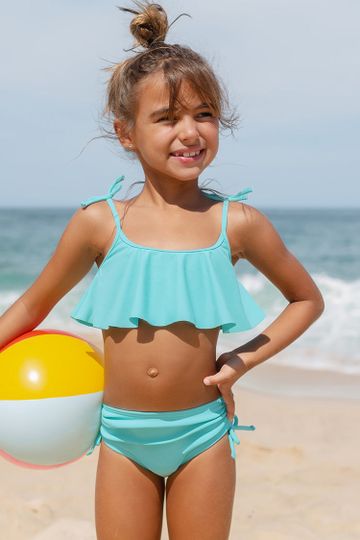 Luminescent Shoulder Tie and Side Tie Bikini Set
