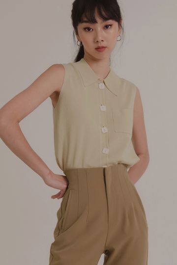 CALI KNIT TOP IN BEIGE