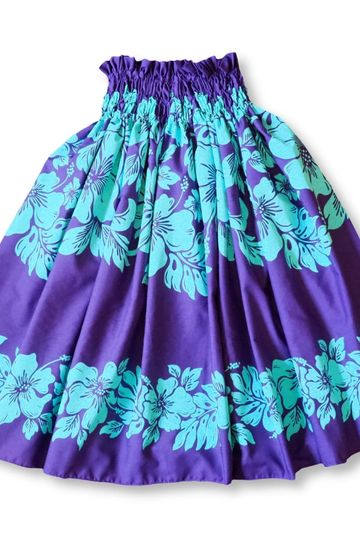 purple kawehi hawaiian single pau hula skirt