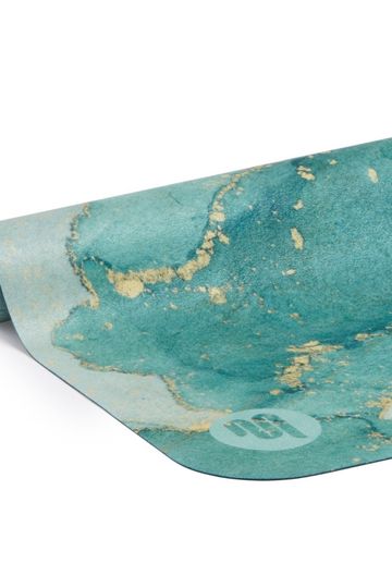 Pilates Reformer Mat - Turquoise & Gold
