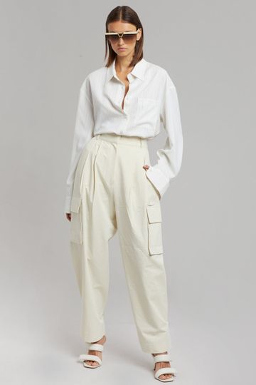 Gianna Cargo Pants - Cream