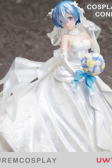 【Cancelled】Uwowo Re:Zero Figure Ver: Rem Wedding Dress White Bride Cosplay Costume