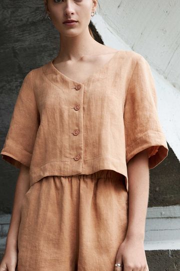 Eve Gravel Rita Top Caramel