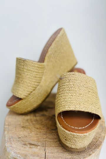 Woven Slip On Wedge
