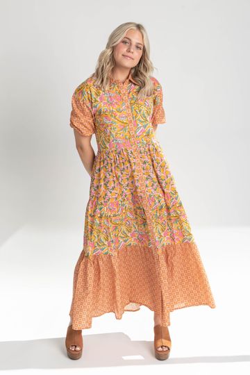 The Shevlin Print Maxi Dress in Pink