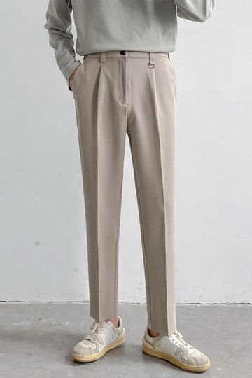 [Korean Style] 4 Colors Ankle-Cut Casual Slacks