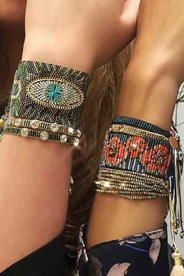Seed Bead Cuff Bracelets 18 Different Styles And Colors You Choose Evil Eye With Tassels Or 3 Piece Sets With Crystals And Studs Tiny Indian Beads Stack Them!