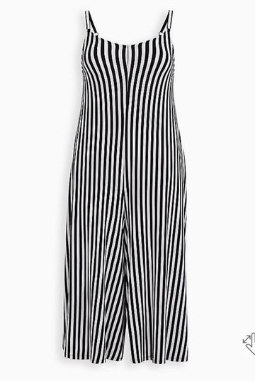 NEW Black & White Stripe Torrid  Jumpsuit, 6X