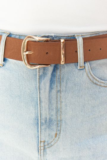 Selina Faux Suede Belt ~ Taupe