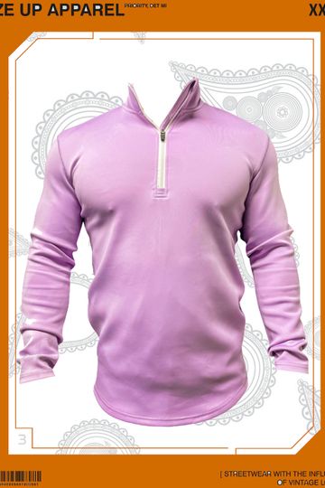 1/1 Size Up Light Lilac 1/2 Zip Fitted Pullover *LIMITED*