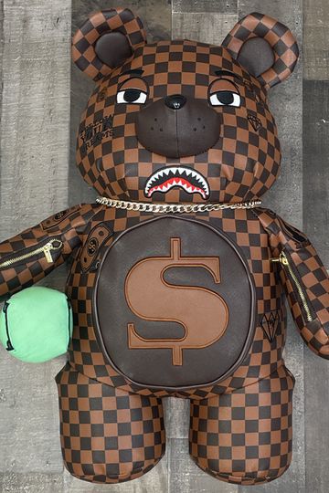 SprayGround- sharks in Paris teddy bear backpack