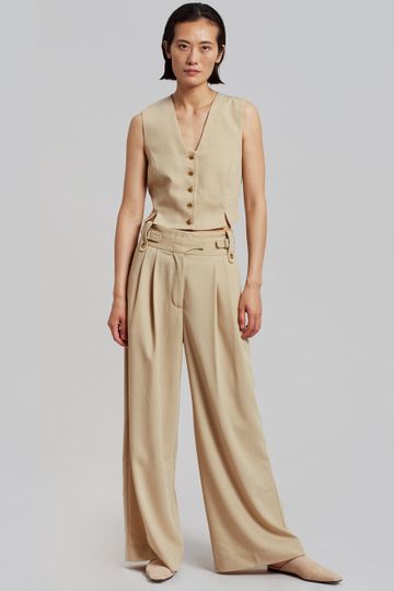 By Malene Birger Taal High Waist Trousers - Nature