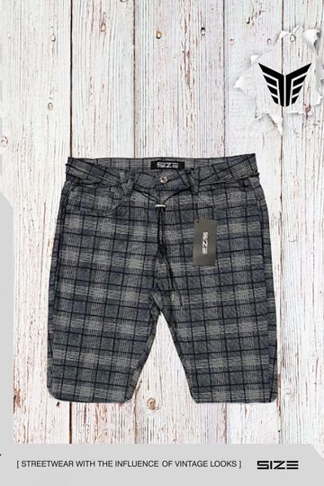 Size Up Tri-Stretch Grey Plaid Shorts *LIMITED*