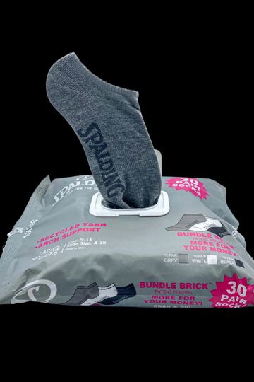 Ladies Recycled Yarn 30 Pack Ankle Sock Spalding Bundle Brick
