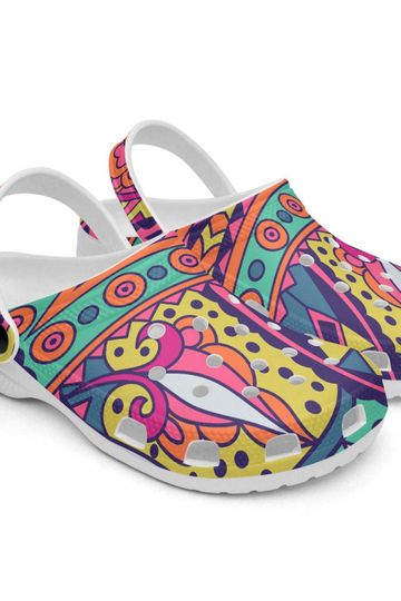 Aztec Croc Blox Slip On Sandals