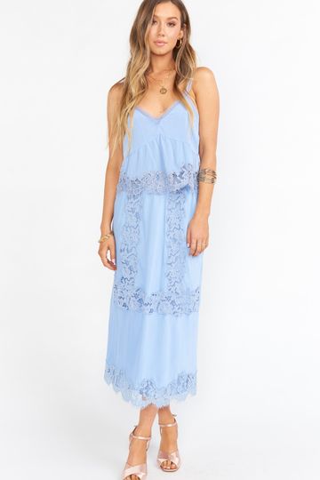 Alessa Midi Skirt ~ Periwinkle Lace