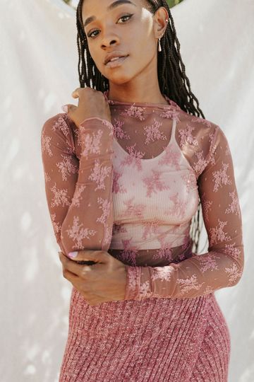 Free People Lady Lux Layering Top In Oh Bloom