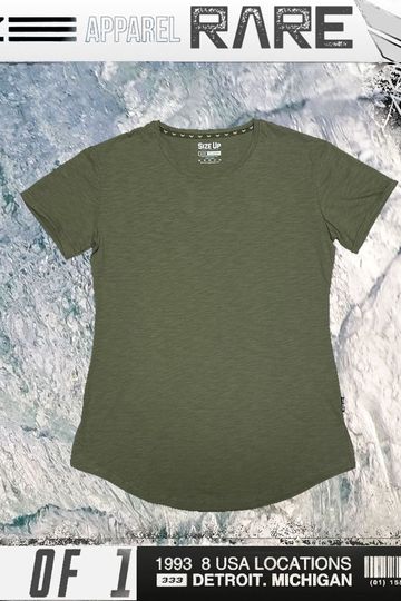 1/1 Size Up Green Slub Tee *LIMITED*