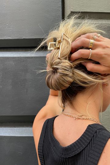 Sabrina Gold Metal Claw Clip