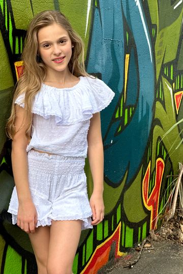 White Genevieve Skort