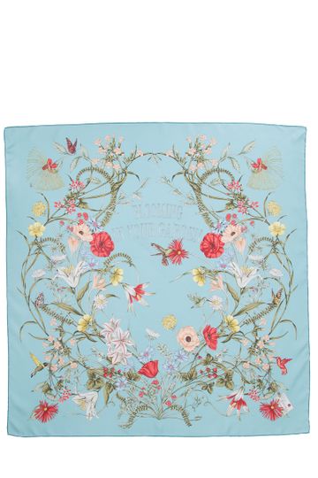 Gucci Multicolor "Blooming in Your Garden" Floral Scarf