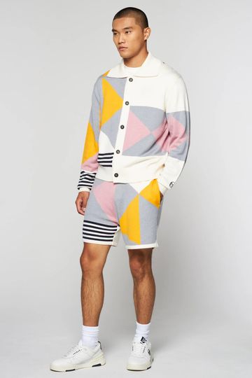 Sergio Tacchini GEO KNIT CARDIGAN AND SHORTS (MULTI)