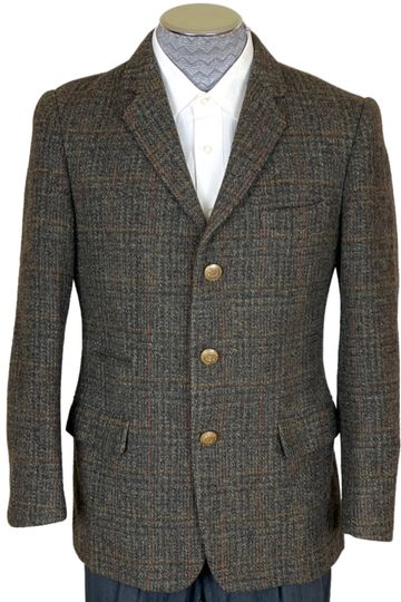 1960s Vintage Dunn & Co Harris Tweed Jacket Sport Coat Sz 38