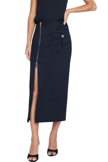 L'agence Maverick Cargo Pencil Skirt in Black