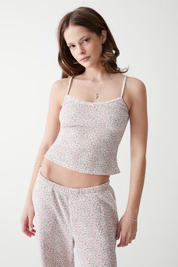 Farmhouse Floral Waffle Camisole - Baby Blanket