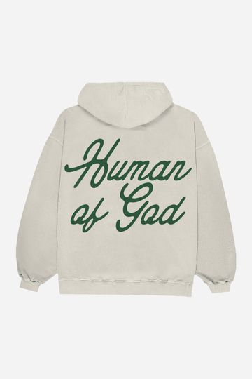 HUMAN OF GOD HOODIE (IVORY)