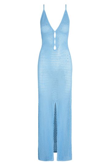 Ramatuelle Dress - Ibiza Blue Lace Crochet