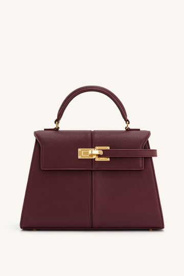 Elise Large Top Handle Bag - Claret